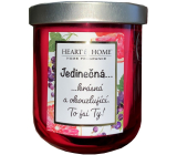 Heart & Home Fresh grapefruit and blackcurrant soy scented candle with You are unique 110 g