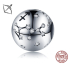 Sagittarius Zodiac sign, pendant for bracelet silver + zircons, ball 9 mm 1 piece