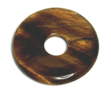 Tiger's Eye Donut natural stone 30 mm, stone of sun and earth, stone of sun and earth, brings luck and wealth