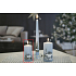 Lima Relief Metal candle frost effect light blue cylinder 50 x 100 mm