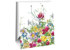 Ditipo Paper gift bag 26,4 x 13,6 x 32,7 cm White meadow flowers