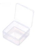 Plastic box clear 7,4 x 7,4 x 2,5 cm, 1 piece