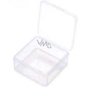 Plastic box clear 7,4 x 7,4 x 2,5 cm, 1 piece