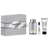 Montblanc Explorer Platinum Eau de Parfum for Men 100 ml + Shower Gel 100 ml + Eau de Parfum 7.5 ml Mini, Gift Set