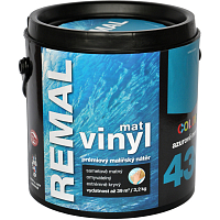 REMAL Vinyl Color mat washable paint for walls, 430 azure blue, 3.2 kg