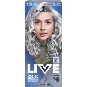 Schwarzkopf Live Ultra Brights Hair Color Steel Silver 098