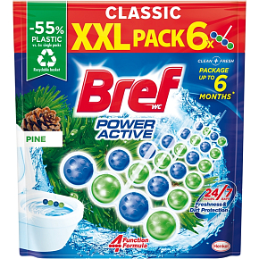 Bref Power Aktiv Pine Toilet Block, 6 × 50 g