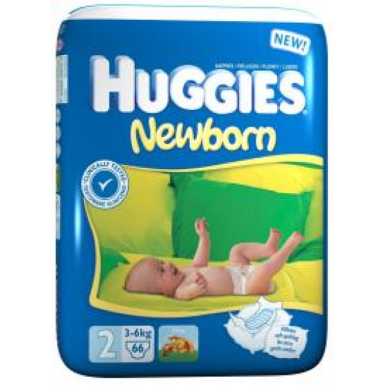 Huggies Newborn size 2, 3 - 6 kg, diaper panties 66 pieces