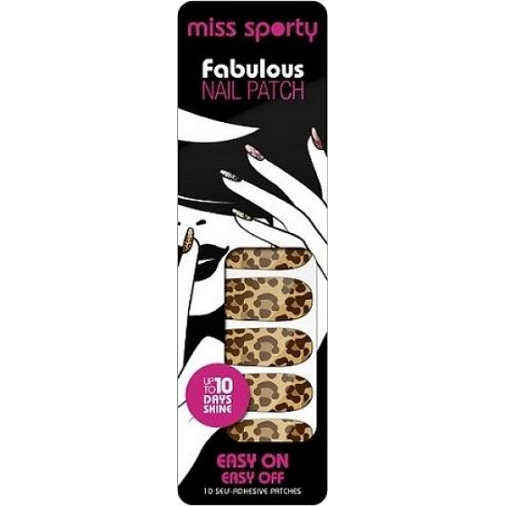 Miss Sports Fabulous Nail Patch nail stickers 005 Fierce Leopard 10 pieces