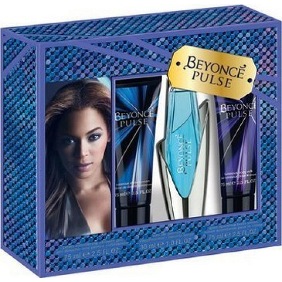 Beyoncé Pulse perfumed water 30 ml + shower gel 75 ml + body lotion 75 ml, gift set