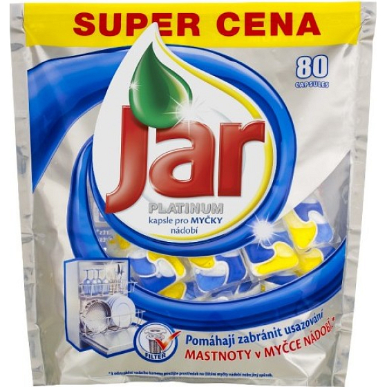 Jar Platinum Lemon Dishwasher Capsules 80 pcs