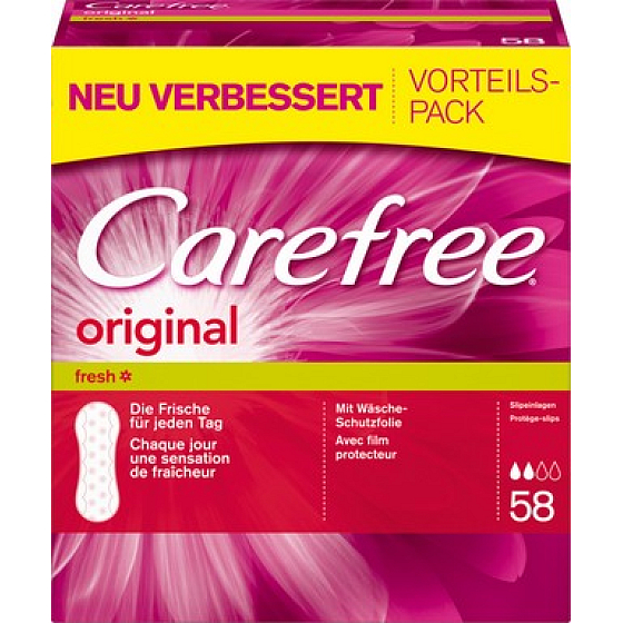 Carefree Original Fresh panty liners 58 pieces