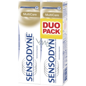 Sensodyne Multi Care toothpaste strengthens teeth and gums and removes hypersensitivity of tooth necks 2 x 75 ml, duopack