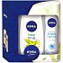 Nivea Fresh deodorant spray 150 ml + Free Time shower gel 250 ml + cream 30 ml for women cosmetic set
