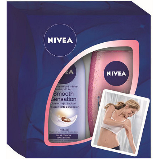 Nivea Smooth Body Lotion Smooth Sensation 250 ml + Water Lily & Oil Shower Gel 250 ml cosmetic set for women