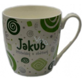 Nekupto Twister mug named Jakub green 0.4 liters