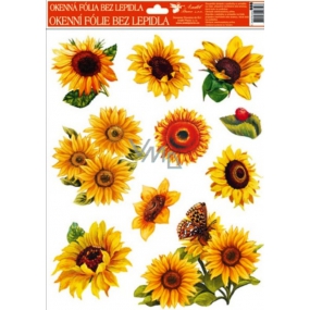 Window foil without glue sunflower one ladybug 42 x 30 cm 1 piece