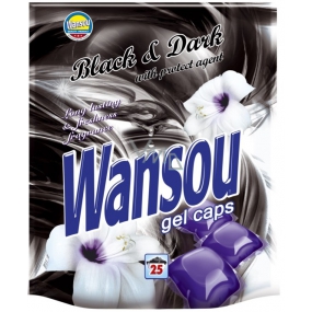 Wansou Black & Dark concentrated gel washing capsules for black and dark laundry 25 pieces