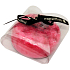 Fragrant Lady Bird Glycerine massage soap with a sponge filled with the scent of Marc Jacobs Dot perfume in red 200 g