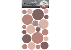 Room Decor Wall stickers circles brown 60 x 32 cm