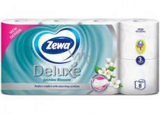 Zewa Deluxe Aqua Tube Jasmine Blossom Perfumed Toilet Paper 150 shreds 3 ply 8 pieces, flushable roll