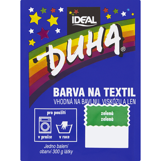 Ideal Rainbow Green, fabric dye for cotton, viscose and linen, for 300 g of fabric, 15 g