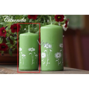 Lima Citronela mosquito repellent candle scented with flowers green leaf cylinder 50 x 100 mm