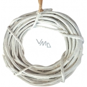 White wicker wreath 22 cm