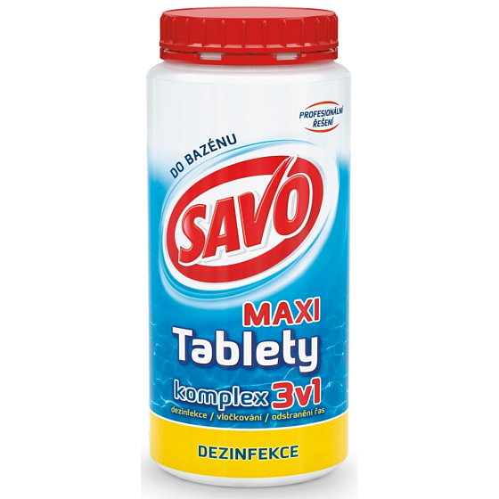 Savo 3in1 Maxi complex Chlorine tablets for pool disinfection 1.4 kg