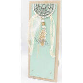 Nekupto Home Decor Wooden Board with Hooks Green 12 x 30 cm