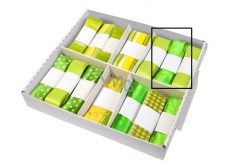 Ditipo Ribbon fabric Flora 3 mx 25 mm green translucent
