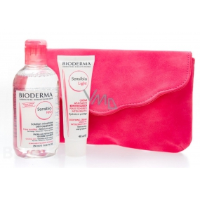 Bioderma Sensibio H2O micellar make-up remover for sensitive skin 250 ml + Sensibio Light cream 40 ml + bag