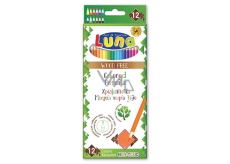 Luna EKo Crayons wood-free crayons, 12 intense colors, friendly to nature