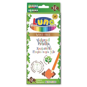Luna EKO Crayons wood-free, intense colors, environmentally friendly 12 pieces