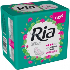 Ria Ultra Normal Plus Waterlily sanitary pads with wings 10 pieces