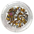 Professional nail decorations rhinestones heart yellow 132