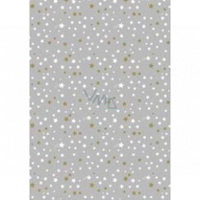 Ditipo Gift wrapping paper 70 x 200 cm Christmas silver white and gold stars
