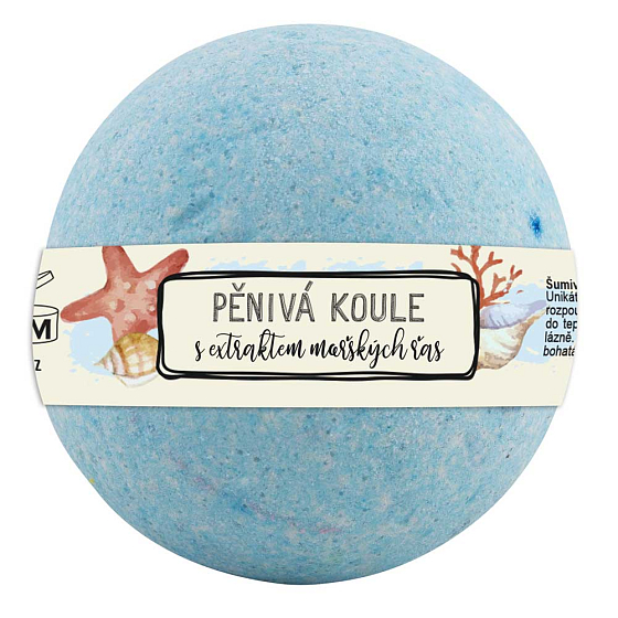 Bohemia Gifts Dead Sea Dead Sea, Seaweed and salt extract sparkling foamy ball 100 g
