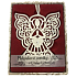 Albi Christmas ornament with Swarovski crystals for hanging with a description - Relaxing holidays in a family circle, approx. 7 x 8 cm