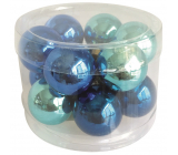 Dark blue glass flasks set 2.5 cm, 12 pieces