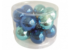 Dark blue glass flasks set 2.5 cm, 12 pieces