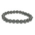 Opal black bracelet elastic natural stone, ball 8 mm / 16-17 cm, AAA quality, lucky stone