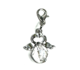 Guardian angel pendant with faceted glass ball 24 x 1,5 mm 1 piece