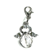 Guardian angel pendant with faceted glass ball 24 x 1,5 mm 1 piece