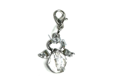 Guardian angel pendant with faceted glass ball 24 x 1,5 mm 1 piece