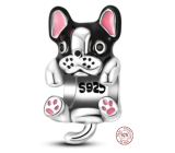 Charm Sterling Silver 925 Dog - Boxer Puppy, Animal Bead for Bracelet