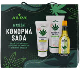 Alpa Hemp Massage Balm 150 ml + Hemp Massage Gel 100 ml + Francovka Hemp Cannabis Alcohol Herbal Solution 160 ml, cosmetic set