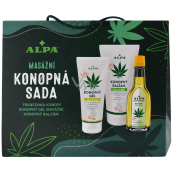 Alpa Hemp Massage Balm 150 ml + Hemp Massage Gel 100 ml + Francovka Hemp Cannabis Alcohol Herbal Solution 160 ml, cosmetic set