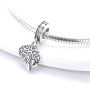 Charm Sterling silver 925 Anatomical biology - Brain, bracelet pendant, symbol