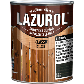 Lazurol Classic S1023 thin-layer wood stain with oils, 0099 ebony, 750 ml
